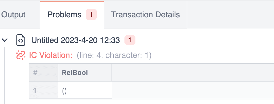 disable_integrity_constraints example from the RAI Console